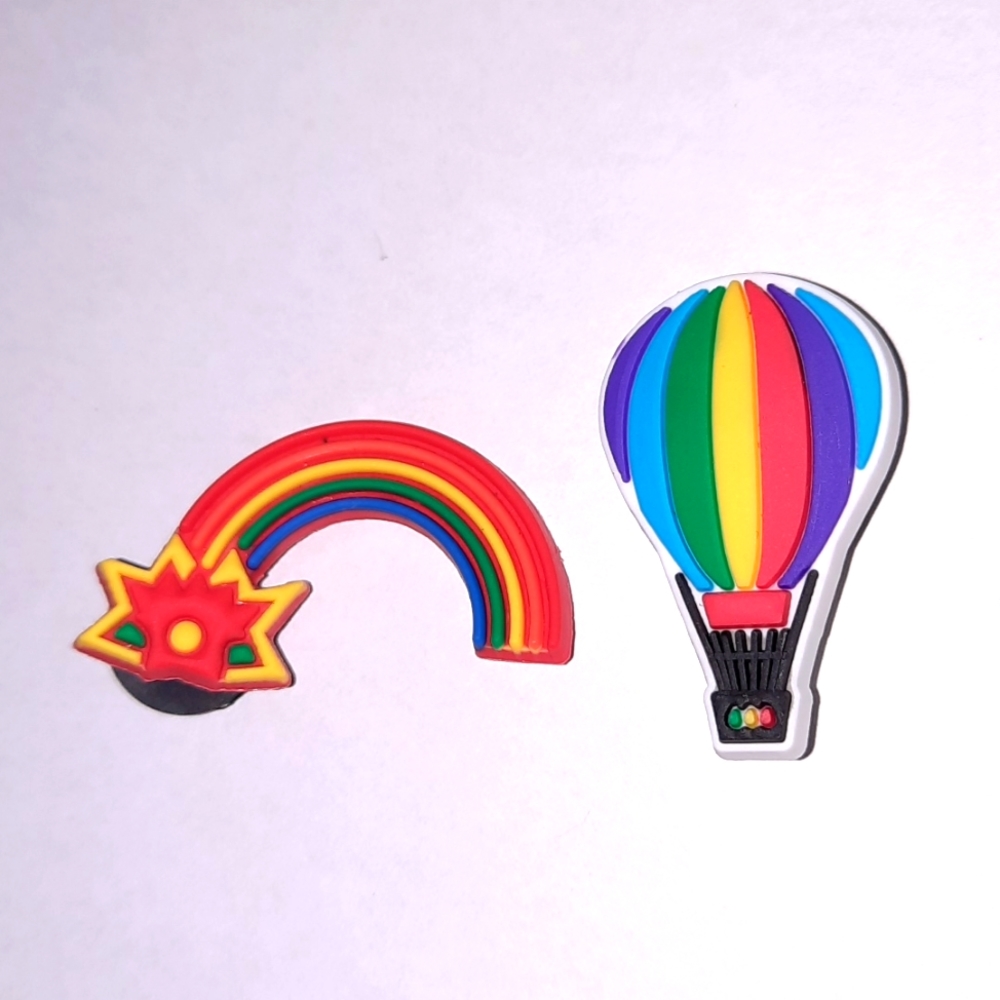 Set of Rainbow Croc Charms